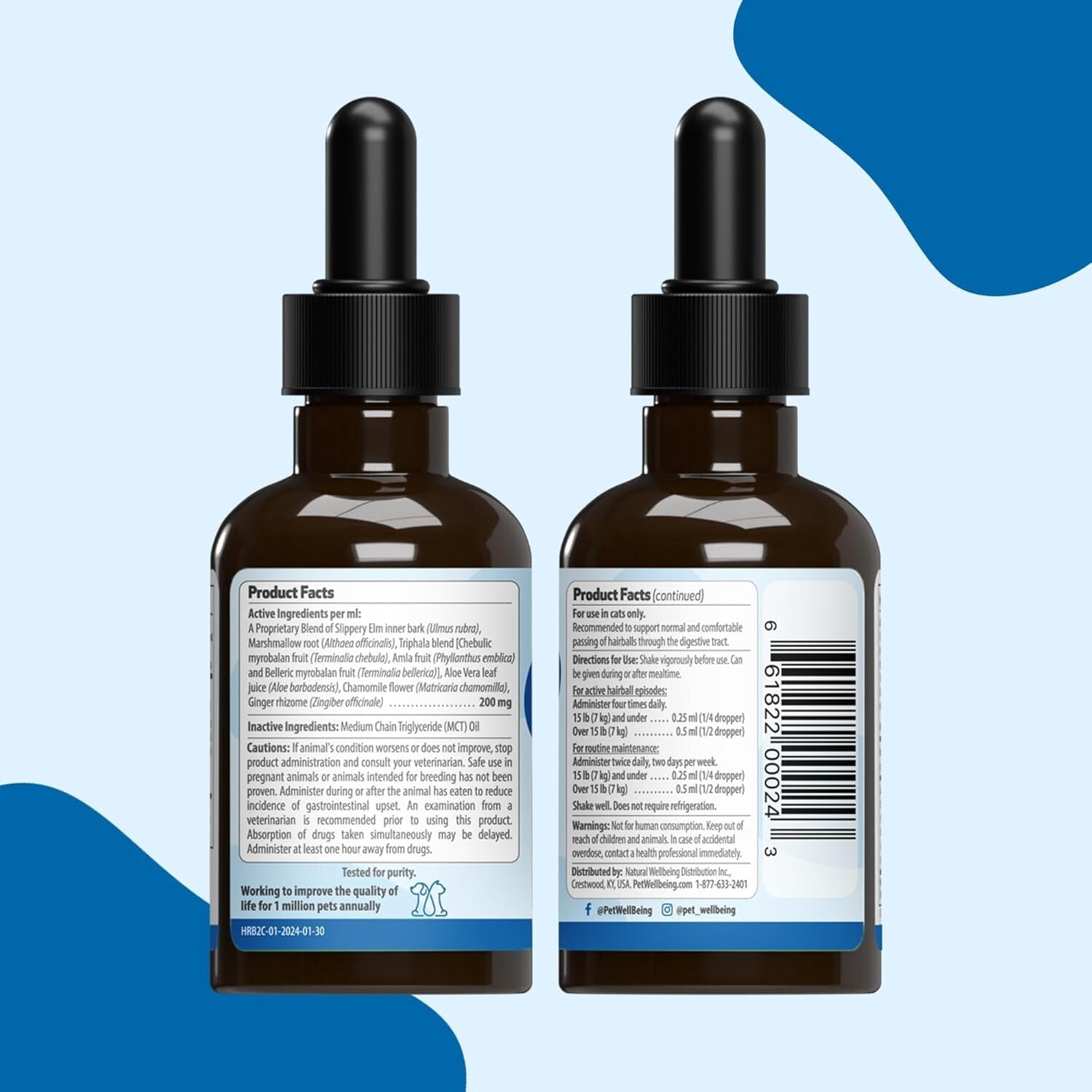 Comforting Hairball Gold for Cats, 2 oz - Soothing Herbal Formula, Made in USA