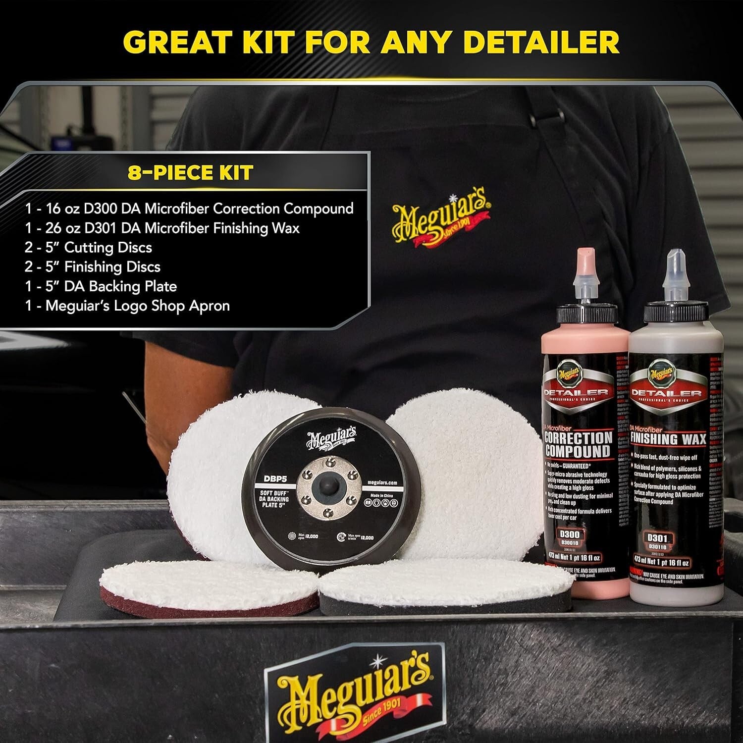 All-in-One 5-Inch Paint Correction Kit: Cutting Discs, Compound & Finishing Wax