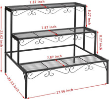 Load image into Gallery viewer, Stylish 3 Tier Plant Stand with Rust-Resistant Finish - Perfect for Home Decor