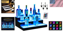 Load image into Gallery viewer, Acrylic LED Bottle Display Rack - Illuminated Home Bar Shelf with 16 Colors