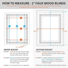 Load image into Gallery viewer, Moisture-Resistant 2" Faux Wood Blinds, 34.5"W x 48"H - Stylish Window Treatment