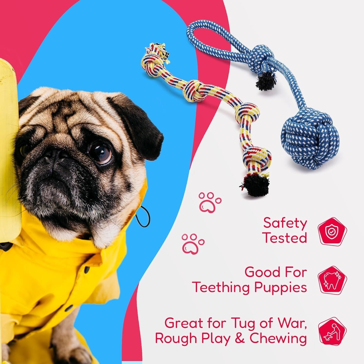 Eco-Friendly Cotton Dog Rope Toys Combo - 11 Durable Options for Fun