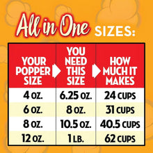 Load image into Gallery viewer, All-in-One Popcorn Kit - Premium Portion Pack with Kernels, Oil &amp; Salt (24 Pack)