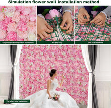 Load image into Gallery viewer, Stunning Pink Floral Wall Panels (12 Pieces) - Perfect for Weddings &amp; Parties