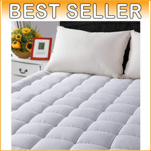 Load image into Gallery viewer, Soft Cotton Full Size Mattress Pad with Cooling Pillow Top - Breathable Comfort