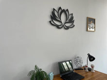 Load image into Gallery viewer, Contemporary Lotus Flower Metal Decor - 18" x 12" - Perfect for Home &amp; Office