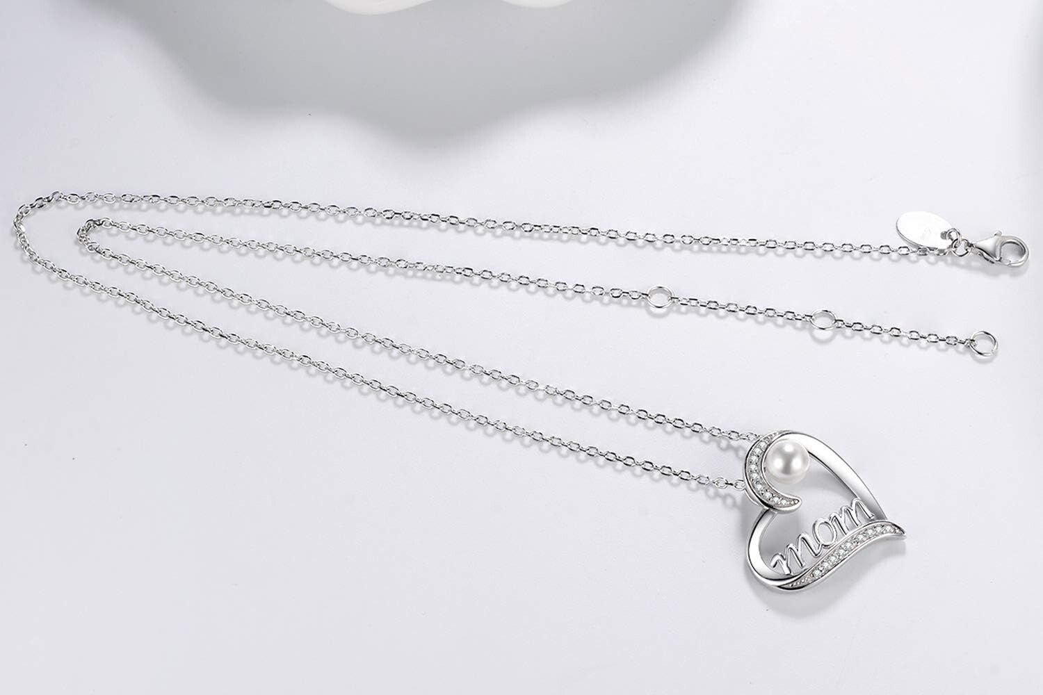 Elegant 925 Sterling Silver Birthstone Heart Pendant Necklace for Women