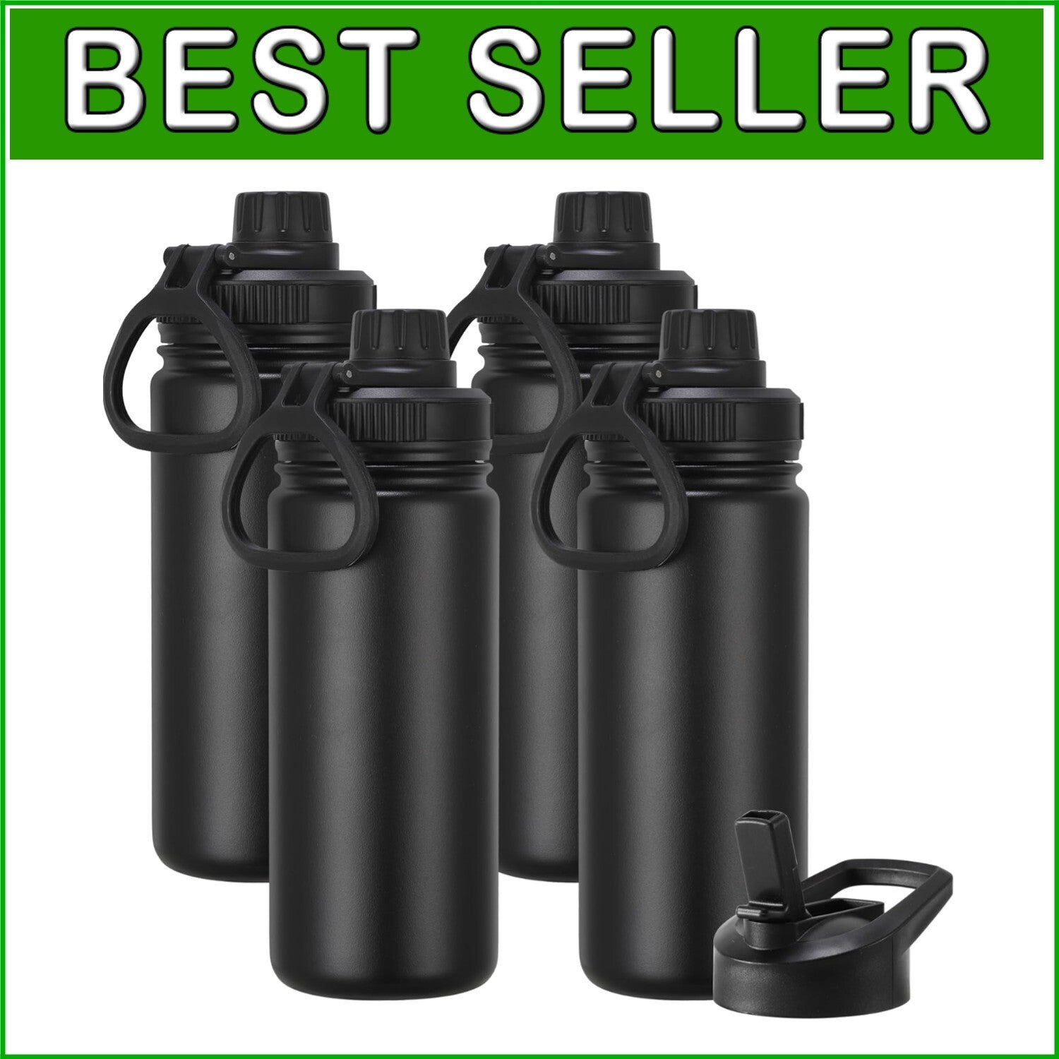 16oz Leakproof Kids Water Bottle - Insulated Stainless Steel for Active Kids