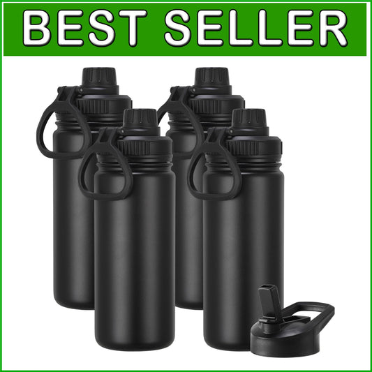 16oz Leakproof Kids Water Bottle - Insulated Stainless Steel for Active Kids