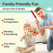 Load image into Gallery viewer, American-Made Red Wooden Toy Rifle - Safe, Indestructible Fun for Ages 3-7
