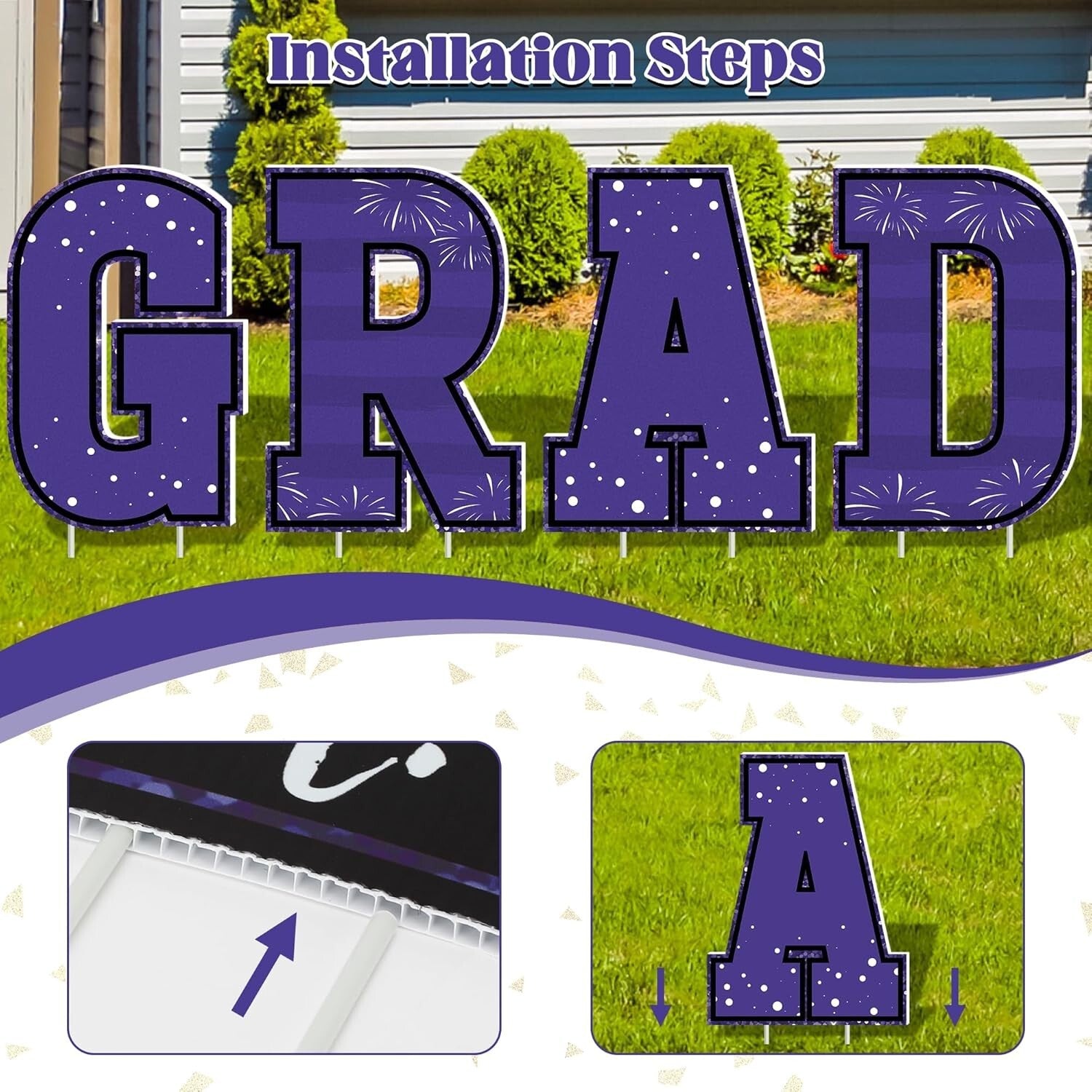 Inspirational Graduation Yard Signs - 20 PCS, Perfect for Class of 2025 Parties