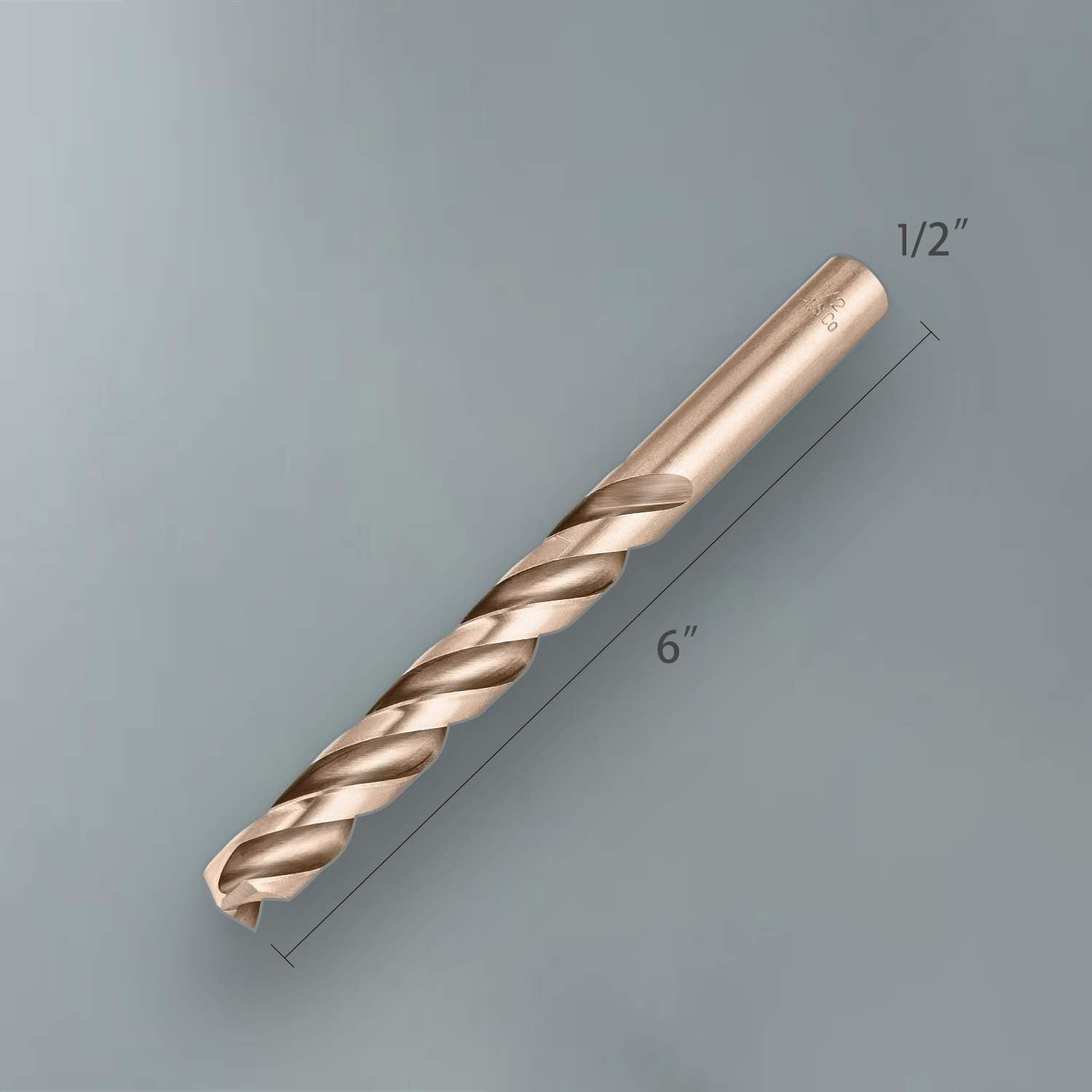 Premium 1/2-Inch HSS Cobalt Drill Bits - 5-Pack for Heavy Duty Performance