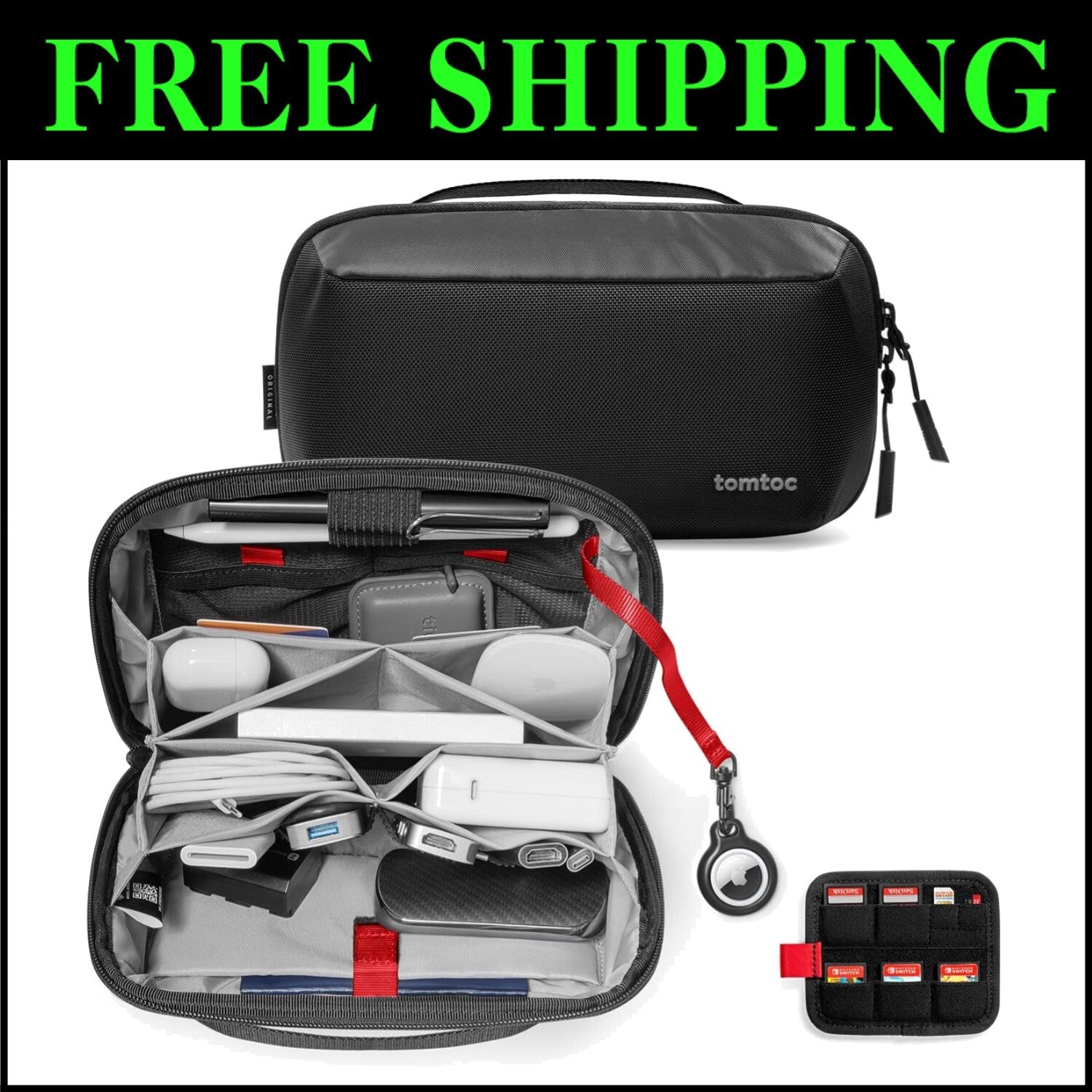 Water-Resistant Electronic Organizer Pouch for MacBook Cables & Accessories