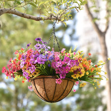 Load image into Gallery viewer, 4-Pack 14" Rustic Hanging Baskets with Coco Liners for Vibrant Outdoor Plants