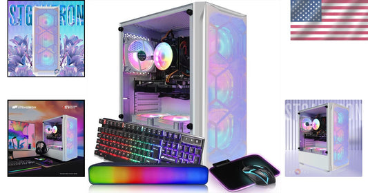 Compact Gaming PC Tower, GTX 1660 Ti, 16GB RAM, RGB - Ultimate Gaming Setup