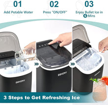 Load image into Gallery viewer, Effortless Portable Ice Maker: 9 Ice Cubes in 6 Mins, Perfect for Home &amp; Camping