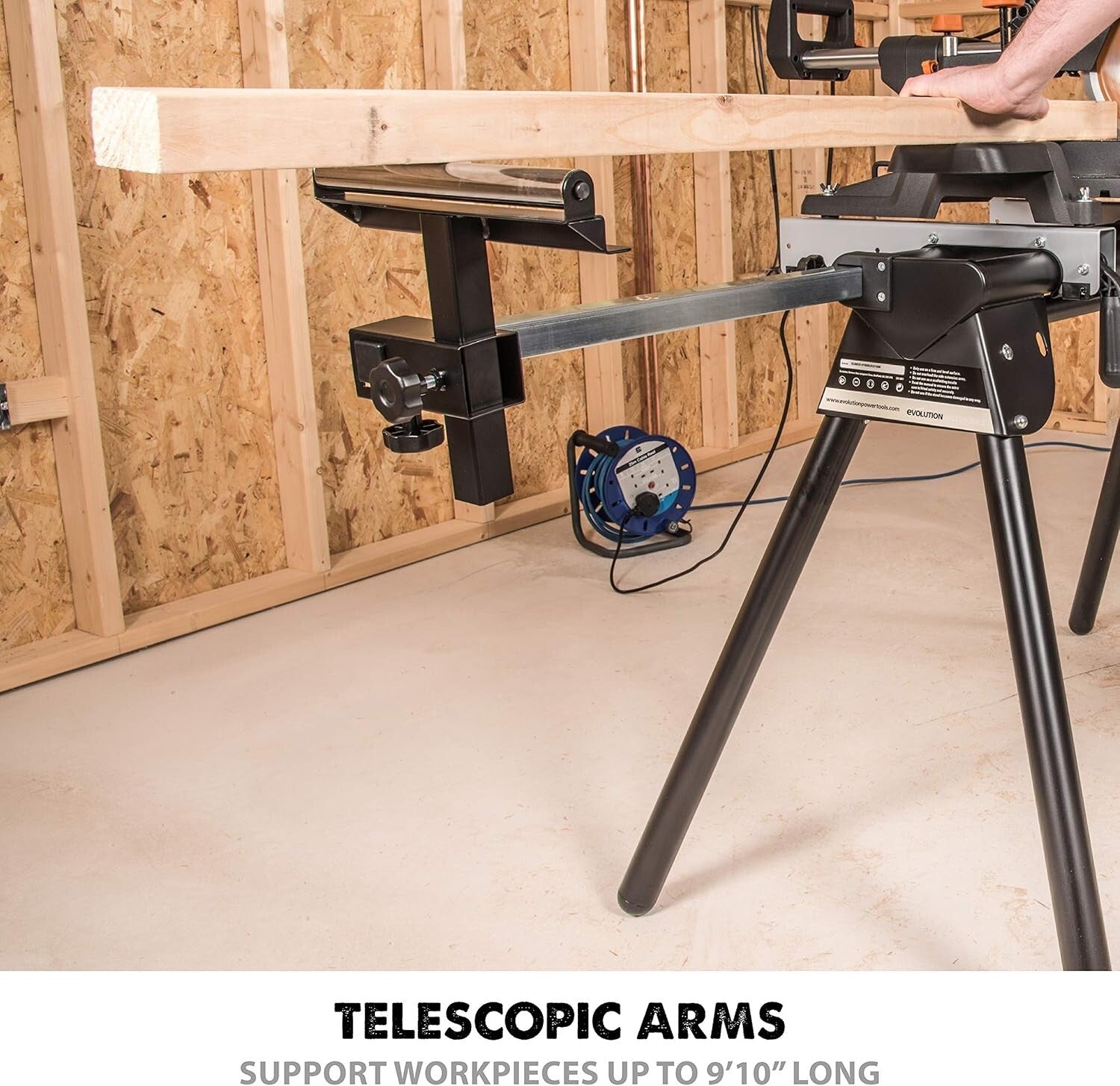 Compact Folding Miter Saw Stand with Universal Mounting & Quick Release Brackets
