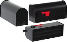 Load image into Gallery viewer, Contemporary Post-Mount Mailbox with Adjustable Latch and Rust-Resistant Finish