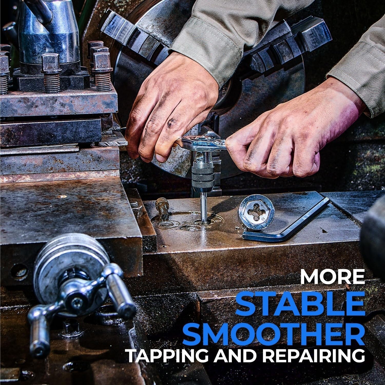 Efficient SAE/Metric Tap and Die Tool Set with Matching Drill Bits - 127 pcs