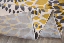 Load image into Gallery viewer, Elegant Yellow Floral Area Rug 5' x 7' - Soft, Durable, and Stylish Choice