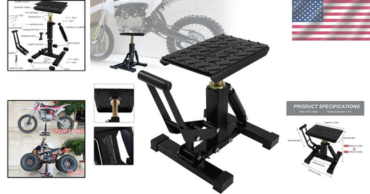 Adjustable 1200Lbs Dirt Bike Stand - Lightweight Hydraulic Jack for Easy Use