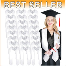 Load image into Gallery viewer, Stunning 24 Pack of 70 Inch Graduation Stoles - Unisex Satin Fabric for Students