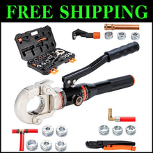 Load image into Gallery viewer, Heavy-Duty Hydraulic Crimping Tool for Copper &amp; F1807 PEX with Multiple Dies