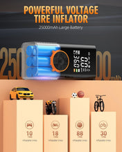 Load image into Gallery viewer, Compact Tire Inflator with 25000mAh Battery and Multifunctional Emergency Tools