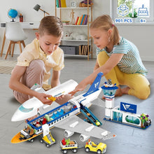 Load image into Gallery viewer, Ultimate 21-Inch LED Airplane Building Toy with 901 Pieces for Imaginative Play