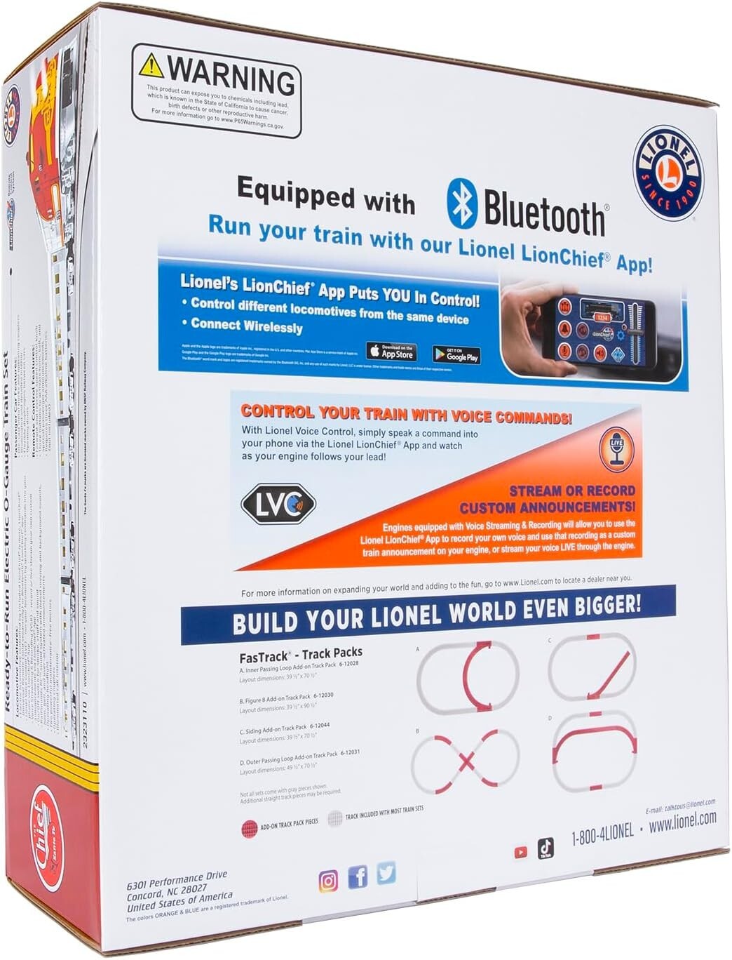 Electric Santa Fe O Gauge Train Set with LionChief & Voice Streaming Control