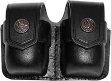 Load image into Gallery viewer, Genuine Cowhide Leather Double Speedloader Carrier for .38 Special &amp; 357 Magnum