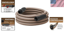 Load image into Gallery viewer, Lightweight Brown Mulch Garden Hose with SwivelGrip for Effortless Watering
