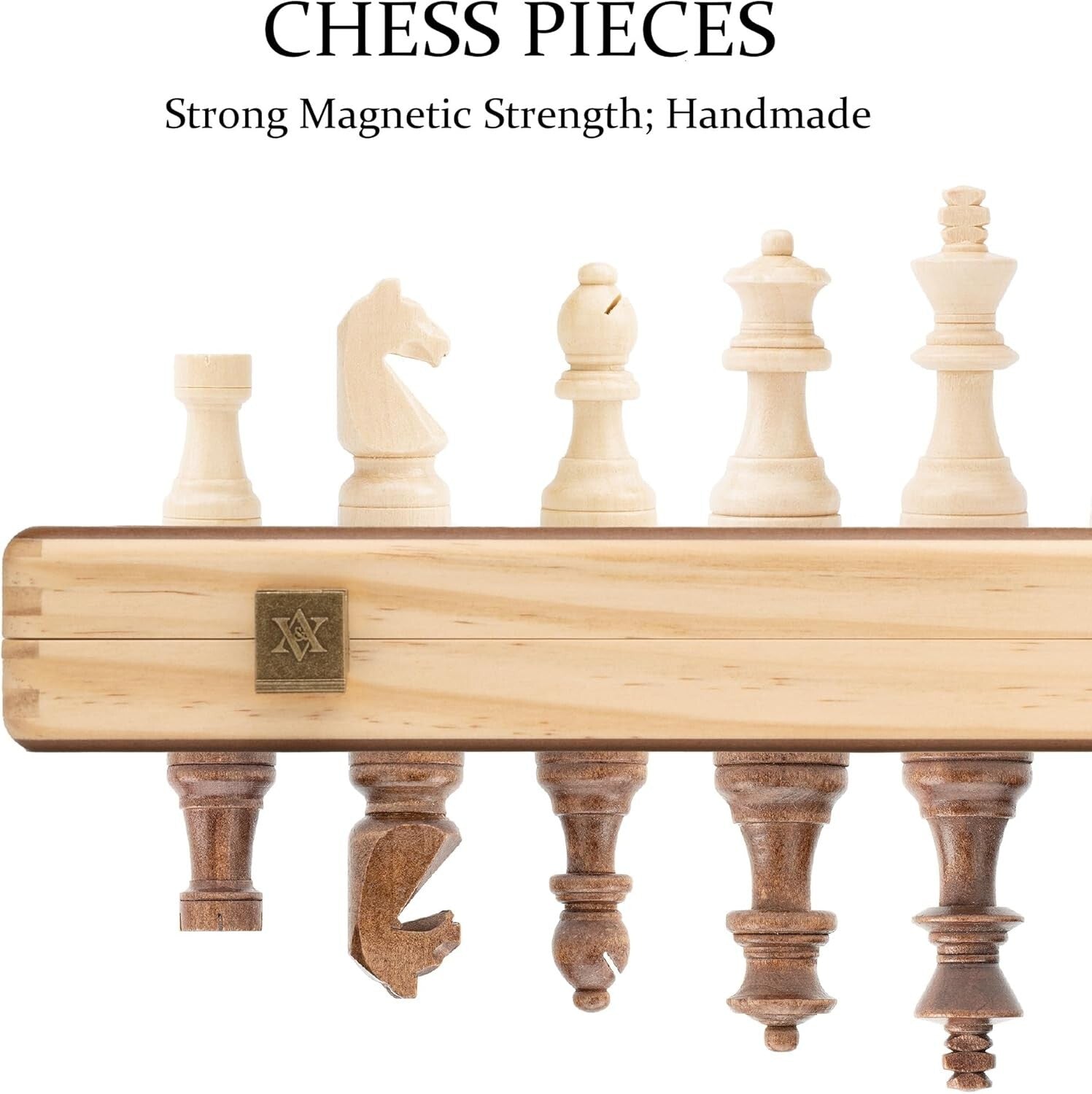 15-Inch Chess Set with 3-Inch King & Magnetic Pieces - Ultimate Travel Companion