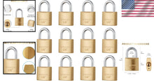 Load image into Gallery viewer, Compact Solid Brass Locks Keyed Alike for Tackle Boxes and Backpacks - 30mm