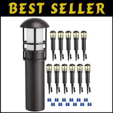 Load image into Gallery viewer, Warm White 3000K LED Bollard Lights - Waterproof Landscape Lighting 12-Count