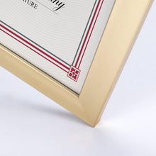 Load image into Gallery viewer, Elegant Gold 8.5x11 Picture Frame Set of 12 - Ideal for Awards &amp; Certificates