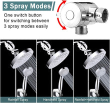 Load image into Gallery viewer, Chrome Plated High Pressure Shower Head &amp; Handheld Filter Combo with 60'' Hose