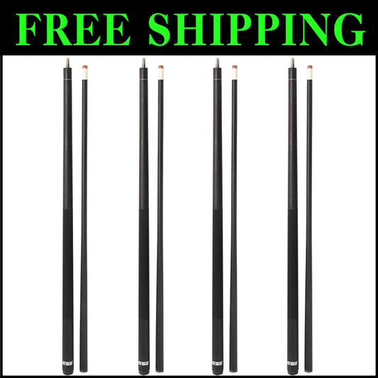 Multi-Weight 58" Pool Cue Set - Fiberglass & Titanium Composite, Elegant Design