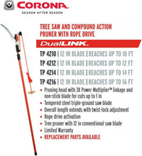 Load image into Gallery viewer, DualLink 10ft Extendable Tree Saw &amp; Pruner - Lightweight &amp; Powerful Red Tool