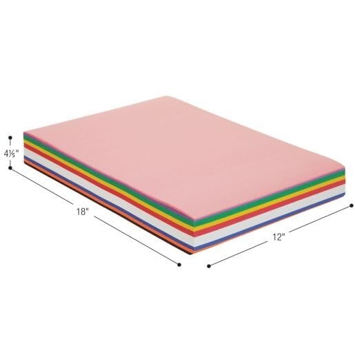 10-Color Construction Paper Set - Heavyweight 12x18 Inch Sheets for Art Projects