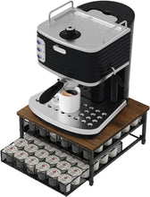 Load image into Gallery viewer, Stackable Coffee Pod Organizer with Metal Frame for Efficient Storage - Black