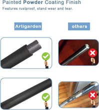 Load image into Gallery viewer, Set of 2 Adjustable 60-Inch Shepherd Hooks with Rust Resistant 5 Prong Base