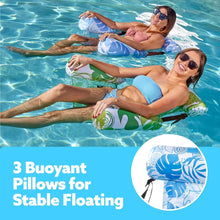 Load image into Gallery viewer, Large Adjustable Inflatable Pool Chairs with Buoyant Support - 220 lbs Capacity