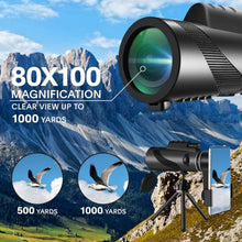 Load image into Gallery viewer, Lightweight 80x Monocular Telescope for Bird Watching and Stargazing Adventures
