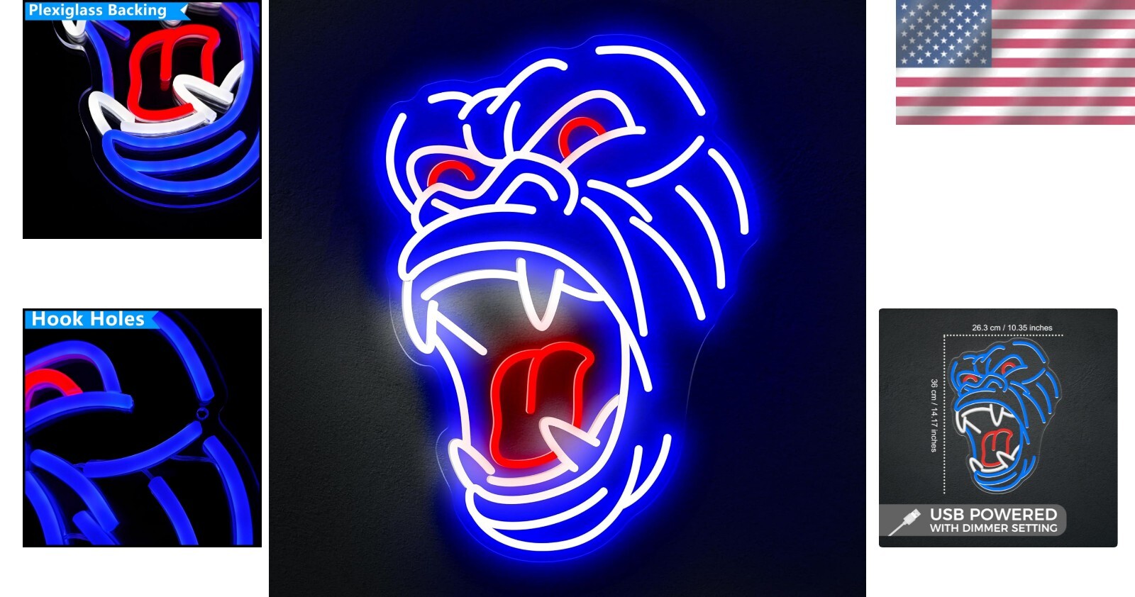 King of The Monsters Neon Sign - Eye-Catching Wall Art for Pop Culture Lovers