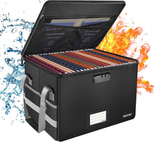 Load image into Gallery viewer, Water-Resistant Fireproof File Box with Combination Lock – Secure Your Valuables
