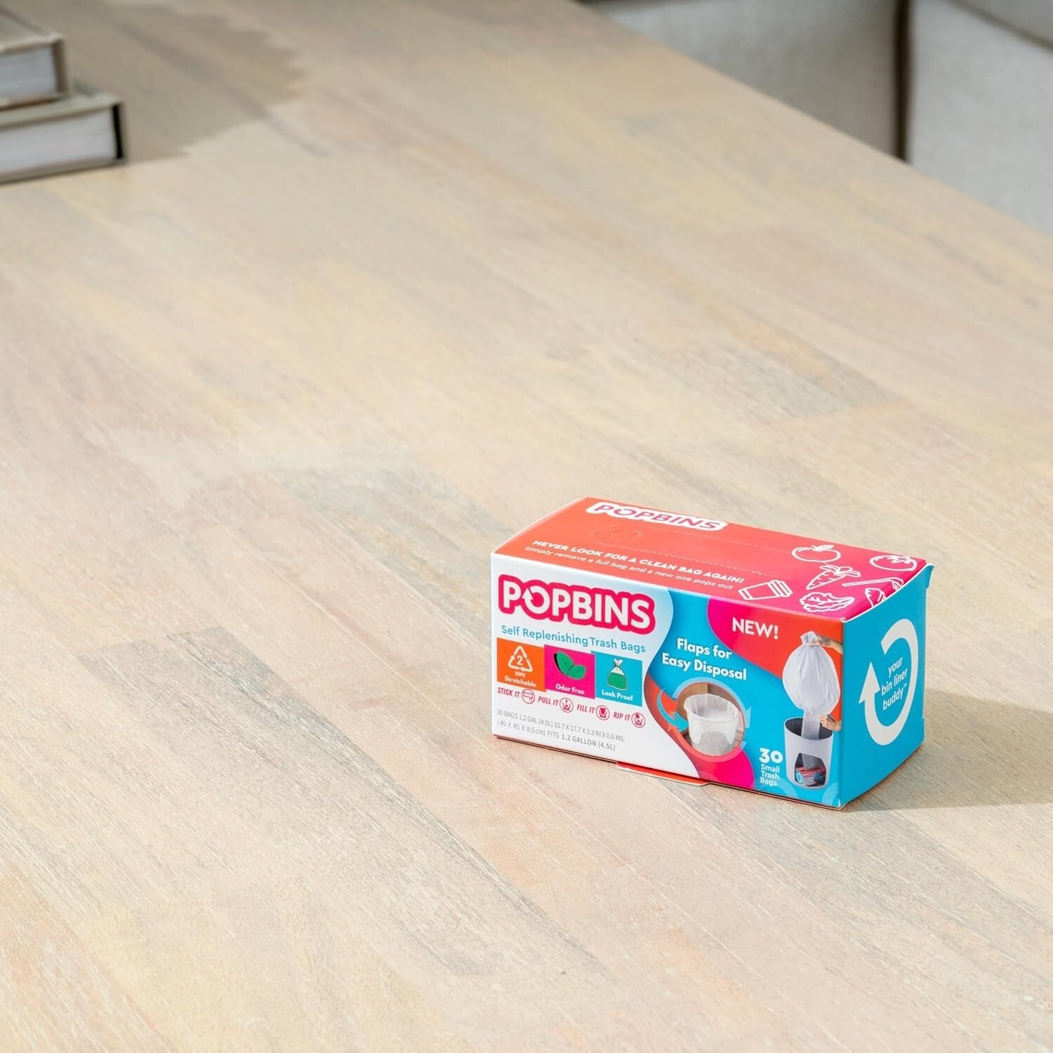 Multi-Purpose 1.2 Gallon Clear Trash Can Liners - Ideal for Bathroom & Office