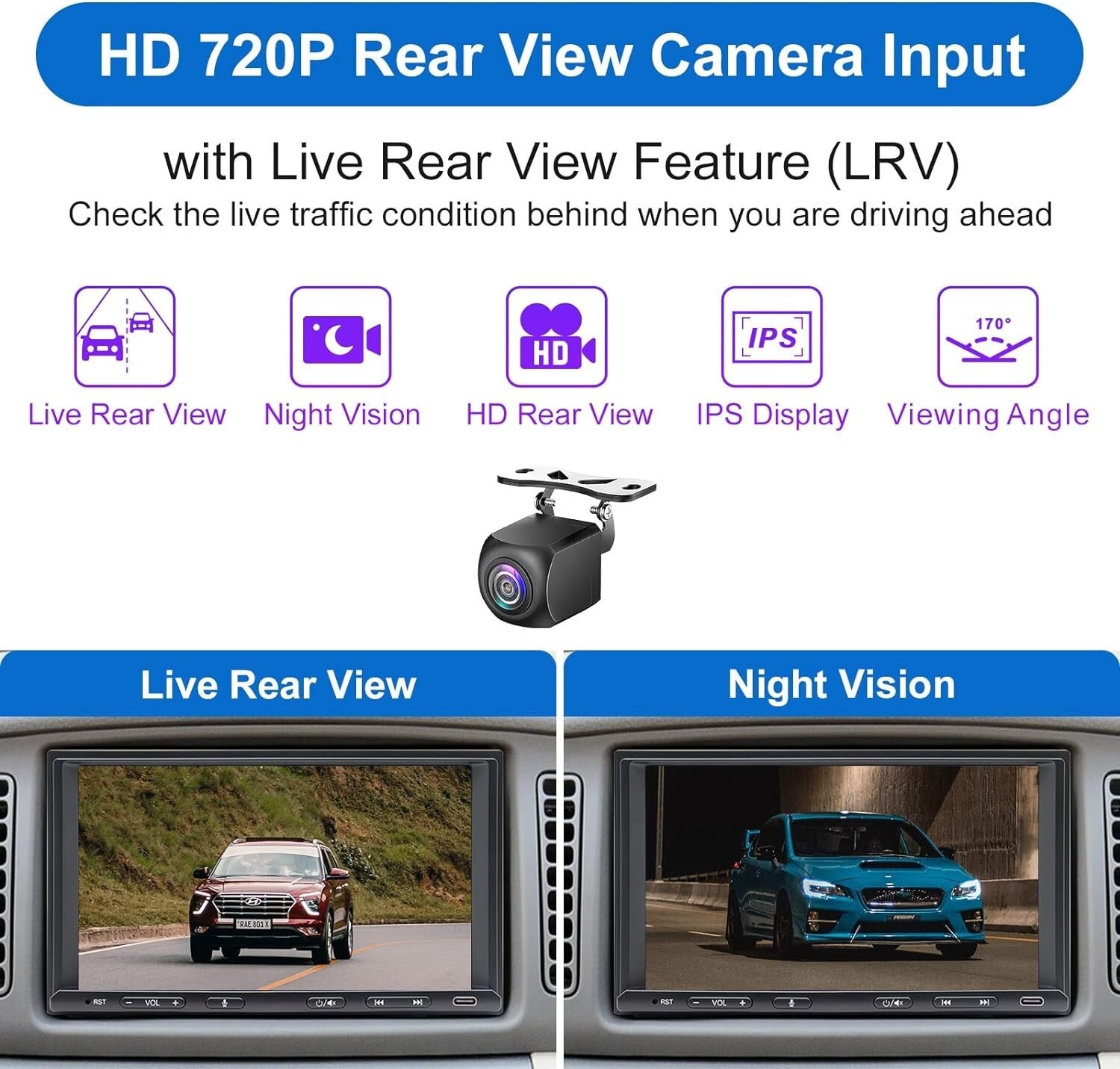 7-Inch HD Touchscreen Car Stereo with Bluetooth, GPS, Backup Camera - Double Din