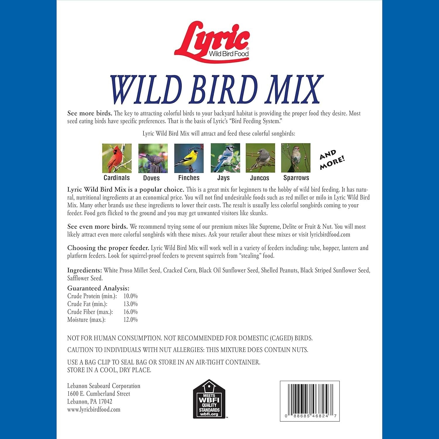 Diverse Wild Bird Mix for Feeders - 40 lb. Nutritional Blend for Backyard Birds