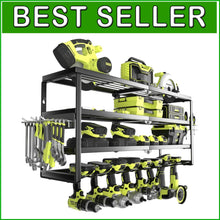 Load image into Gallery viewer, 32-Inch Heavy-Duty Power Tool Organizer with 4 Layers for Efficient Garage Use